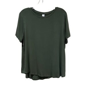 Old Navy Lux top short sleeve olive green size large